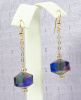 NEW! Purple Vitrail on Chain Earrings